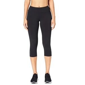 CORE 10 'Build Your Own' Onstride Run Capri Leggings Womens Size L - Black